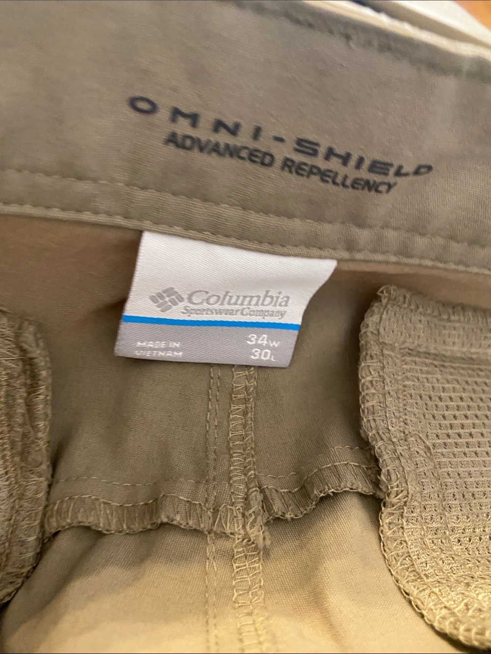 Columbia Omni-Shield Khaki/Tan Men's Chinos
